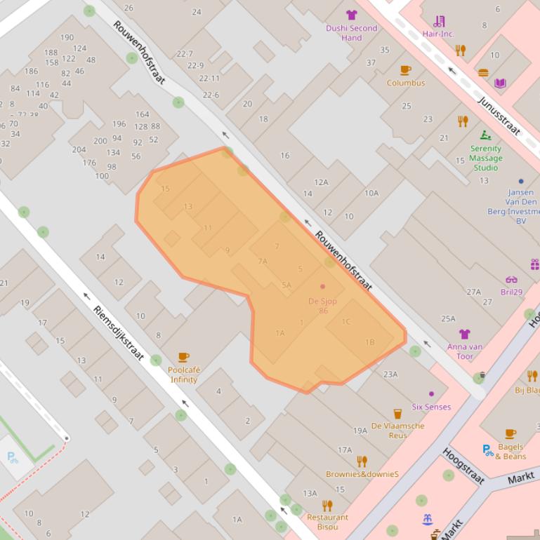 Kaart van postcodegebied 6701BA.