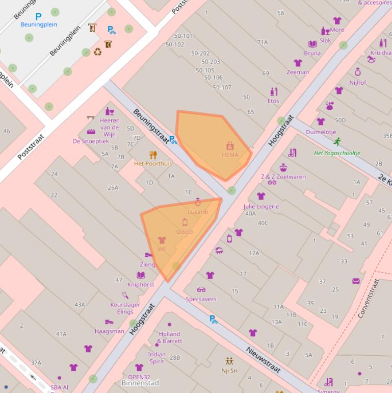 Kaart van postcodegebied 6701BN.
