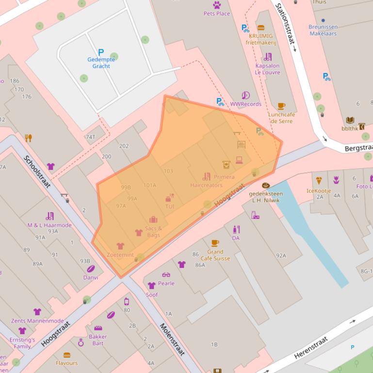 Kaart van postcodegebied 6701BS.