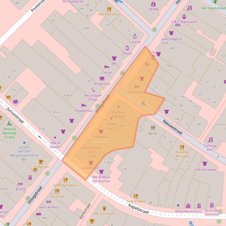 Kaart van postcodegebied 6701BV.