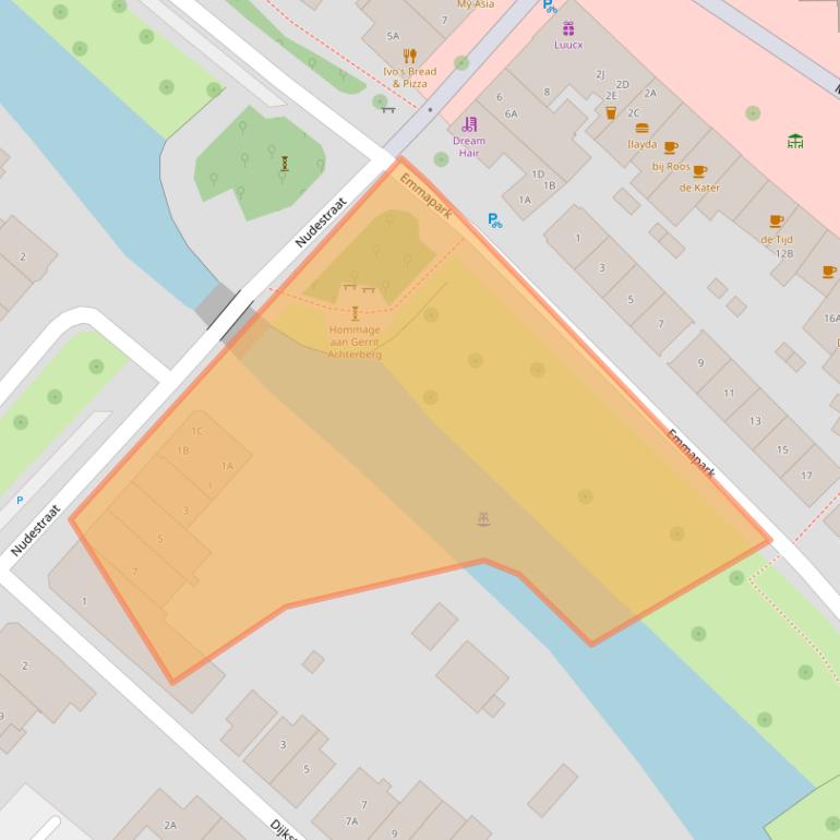 Kaart van postcodegebied 6701CC.