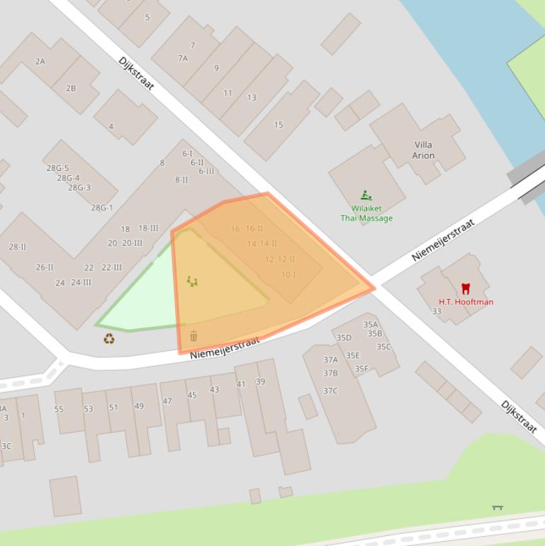 Kaart van postcodegebied 6701CR.