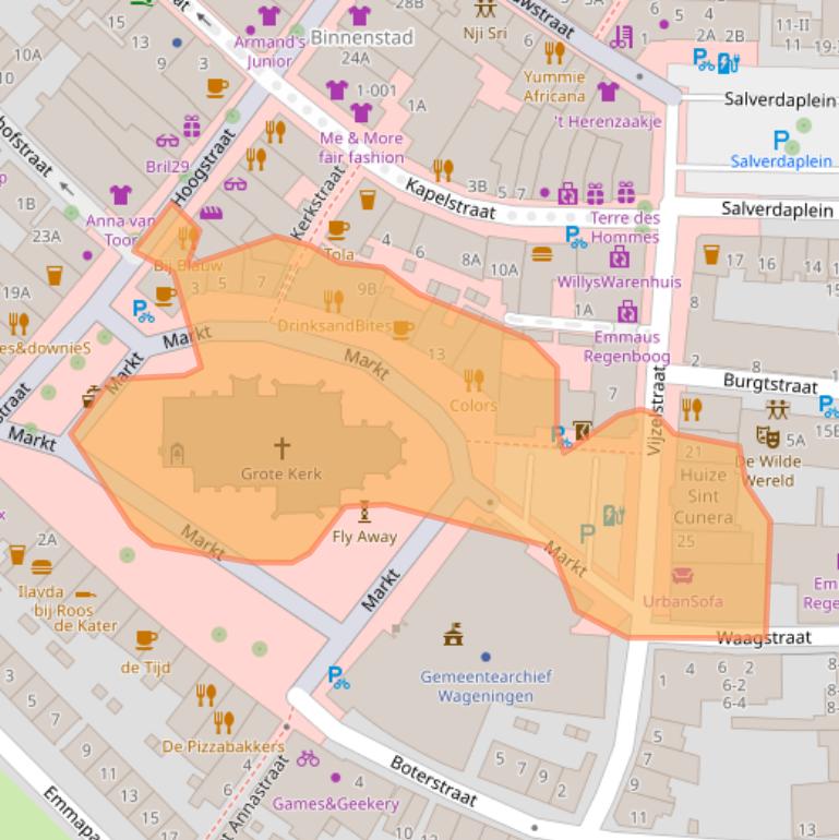 Kaart van postcodegebied 6701CX.