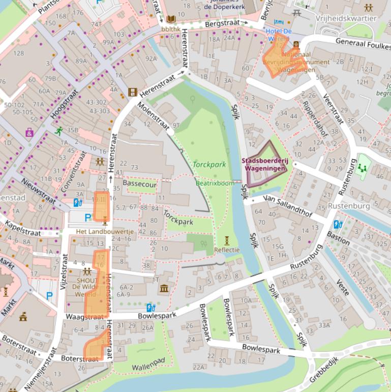 Kaart van postcodegebied 6701DG.