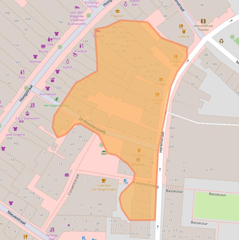 Kaart van postcodegebied 6701DH.