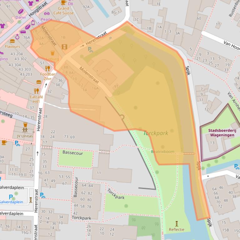 Kaart van postcodegebied 6701DM.