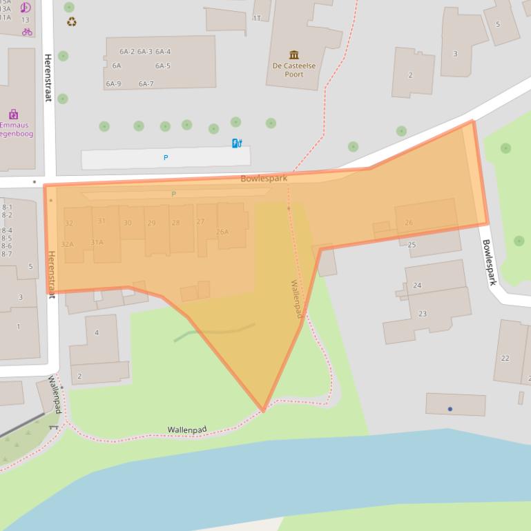 Kaart van postcodegebied 6701DS.