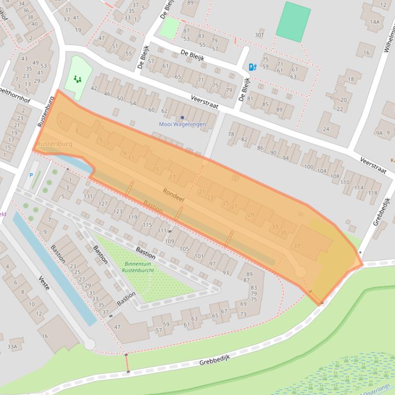 Kaart van postcodegebied 6701HA.
