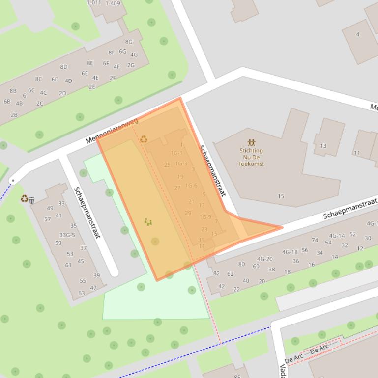 Kaart van postcodegebied 6702AN.