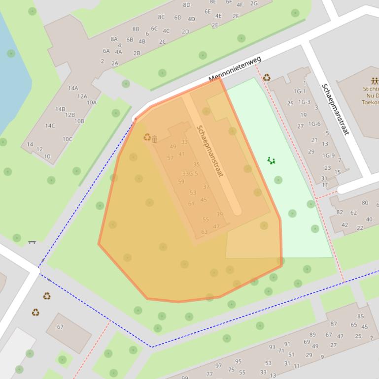 Kaart van postcodegebied 6702AP.