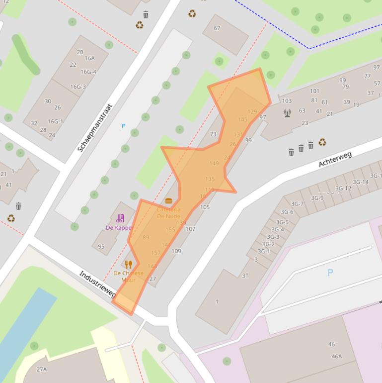 Kaart van postcodegebied 6702AT.