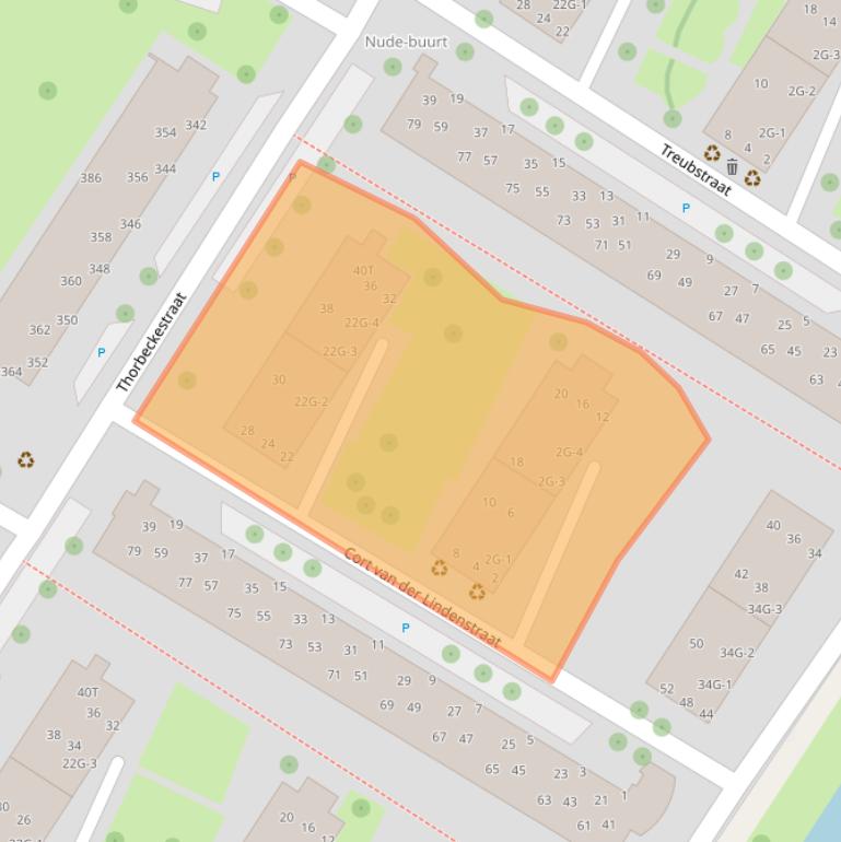 Kaart van postcodegebied 6702BG.