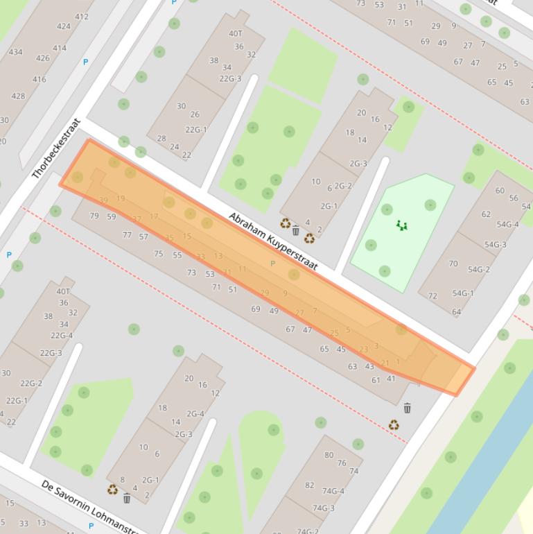 Kaart van postcodegebied 6702BJ.