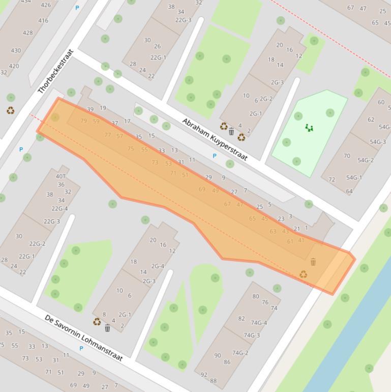 Kaart van postcodegebied 6702BK.