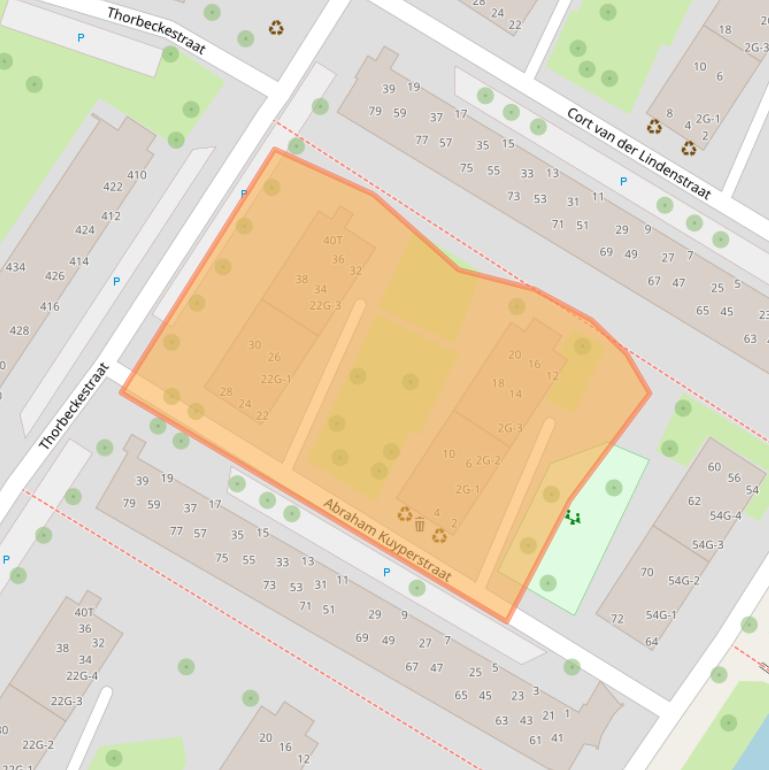 Kaart van postcodegebied 6702BL.