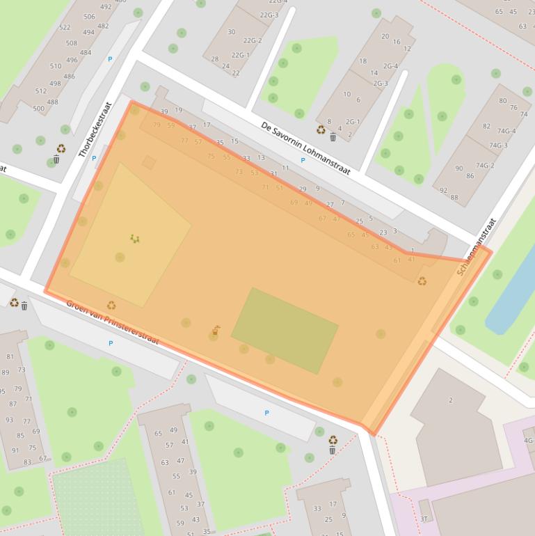 Kaart van postcodegebied 6702BN.