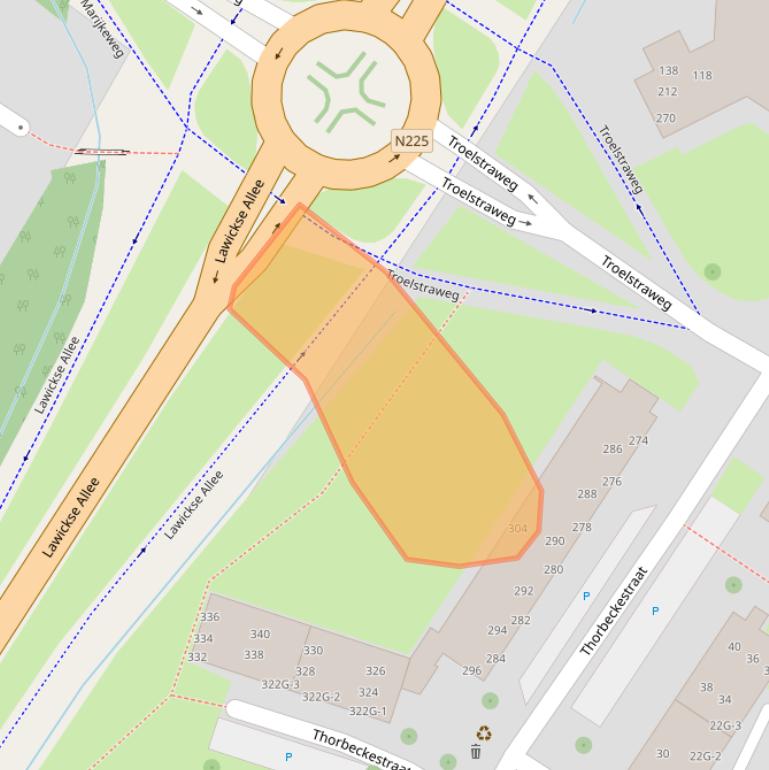 Kaart van postcodegebied 6702CC.