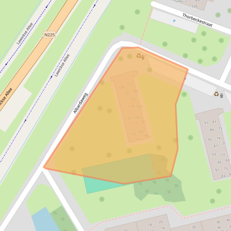 Kaart van postcodegebied 6702CR.