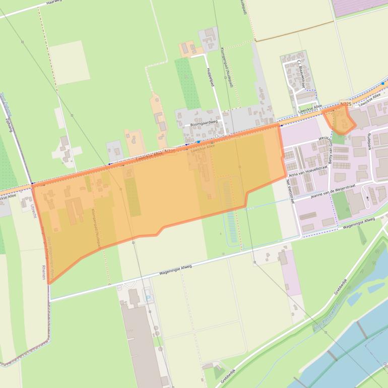 Kaart van postcodegebied 6702DA.