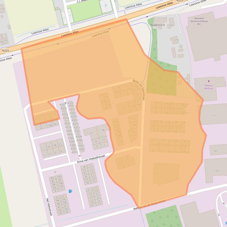 Kaart van postcodegebied 6702DC.