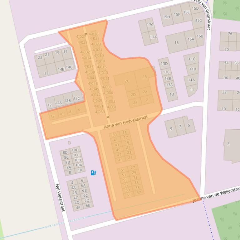 Kaart van postcodegebied 6702DD.