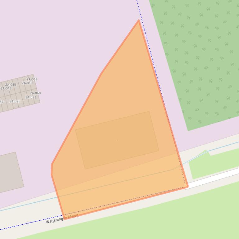 Kaart van postcodegebied 6702DE.