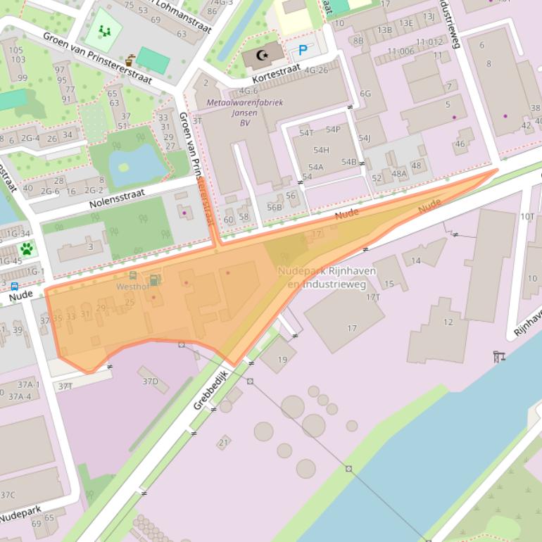 Kaart van postcodegebied 6702DJ.