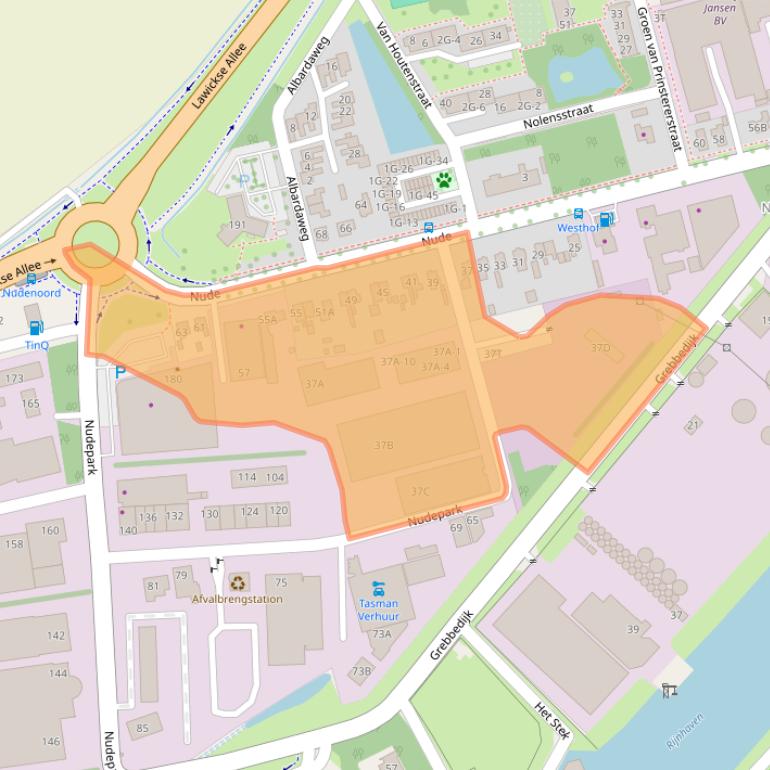 Kaart van postcodegebied 6702DK.