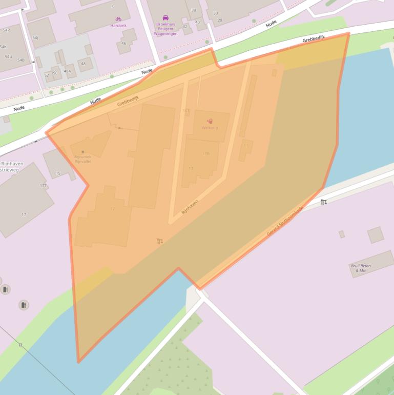 Kaart van postcodegebied 6702DT.