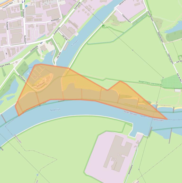 Kaart van postcodegebied 6702DV.