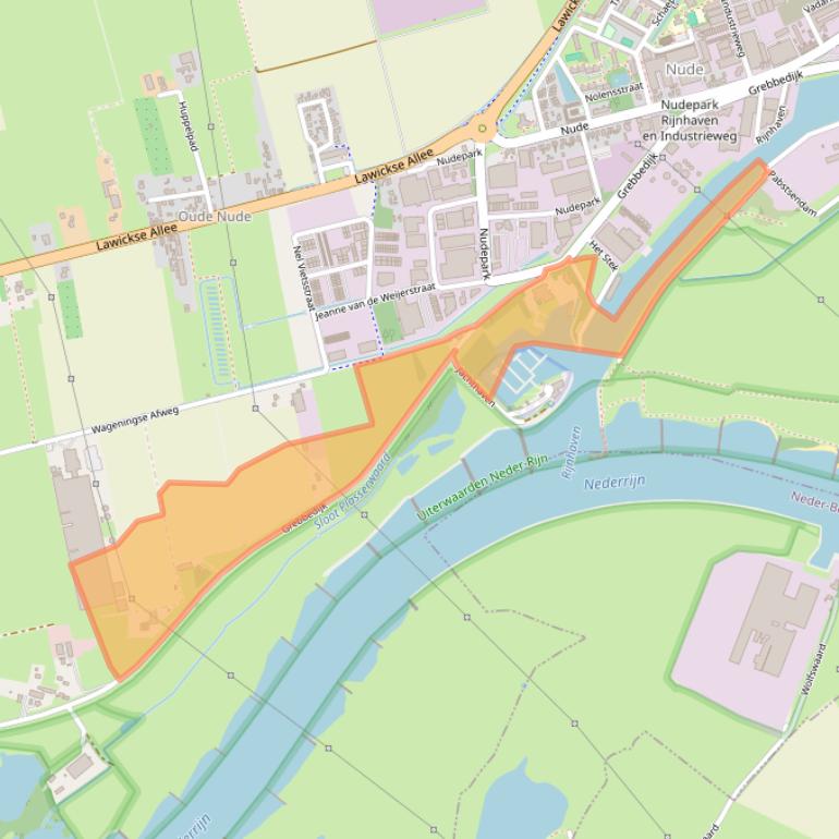 Kaart van postcodegebied 6702PB.