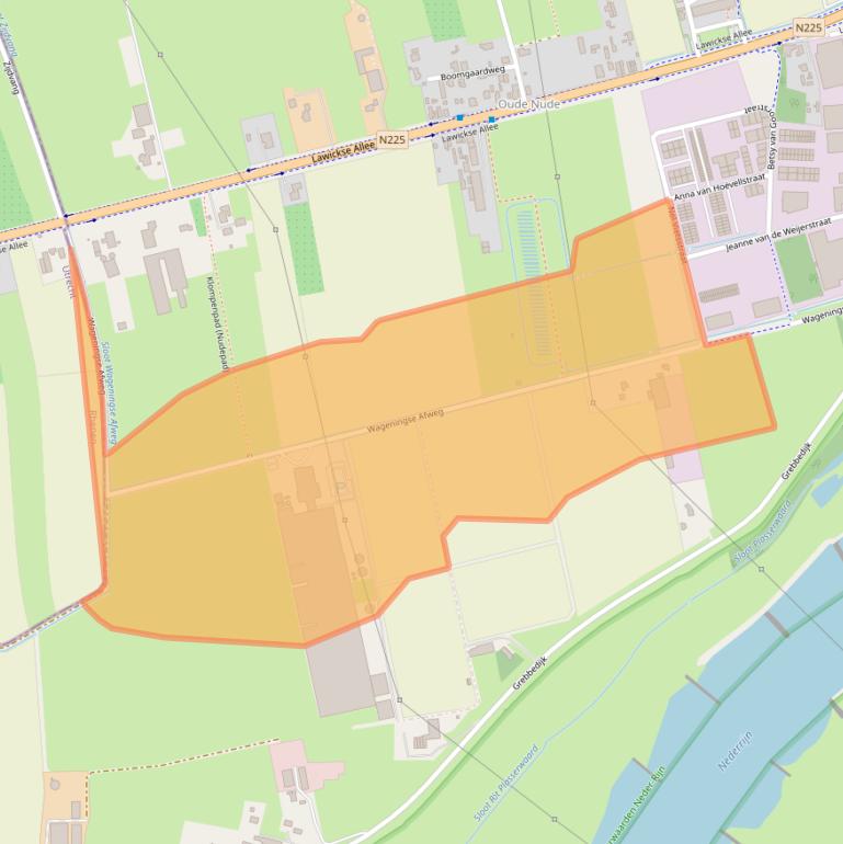 Kaart van postcodegebied 6702PD.