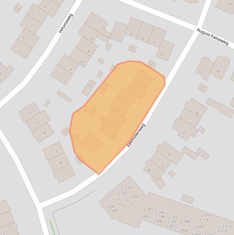 Kaart van postcodegebied 6703AK.