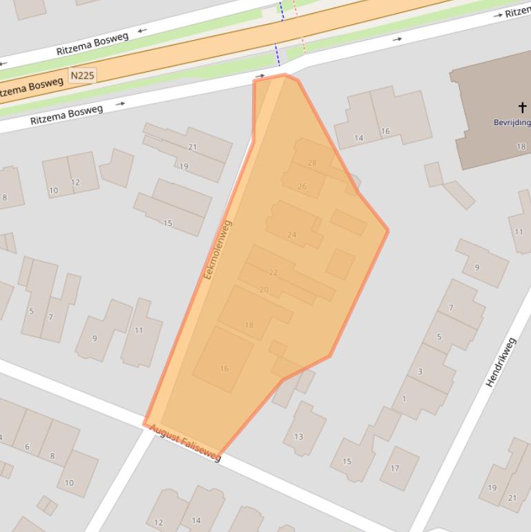 Kaart van postcodegebied 6703AN.