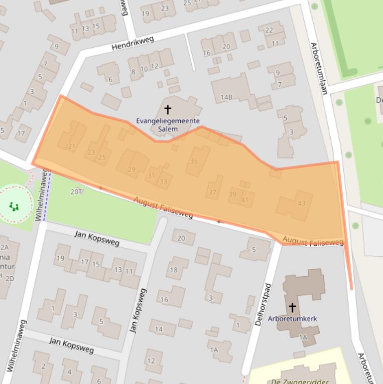 Kaart van postcodegebied 6703AR.