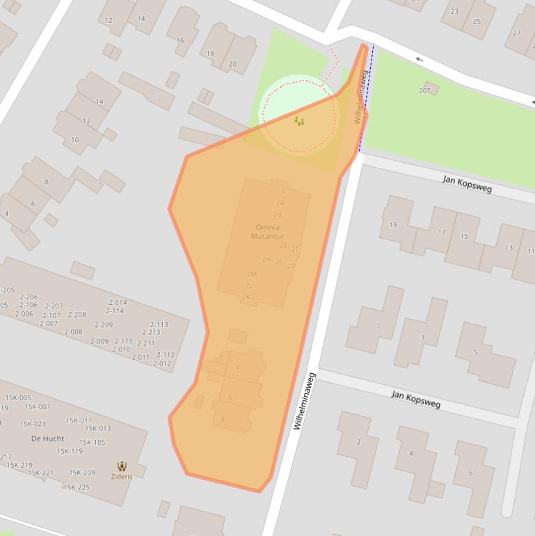 Kaart van postcodegebied 6703AT.