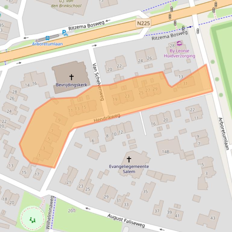 Kaart van postcodegebied 6703AV.