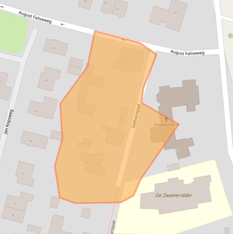 Kaart van postcodegebied 6703BE.