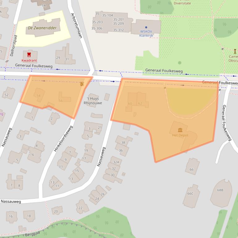 Kaart van postcodegebied 6703BV.