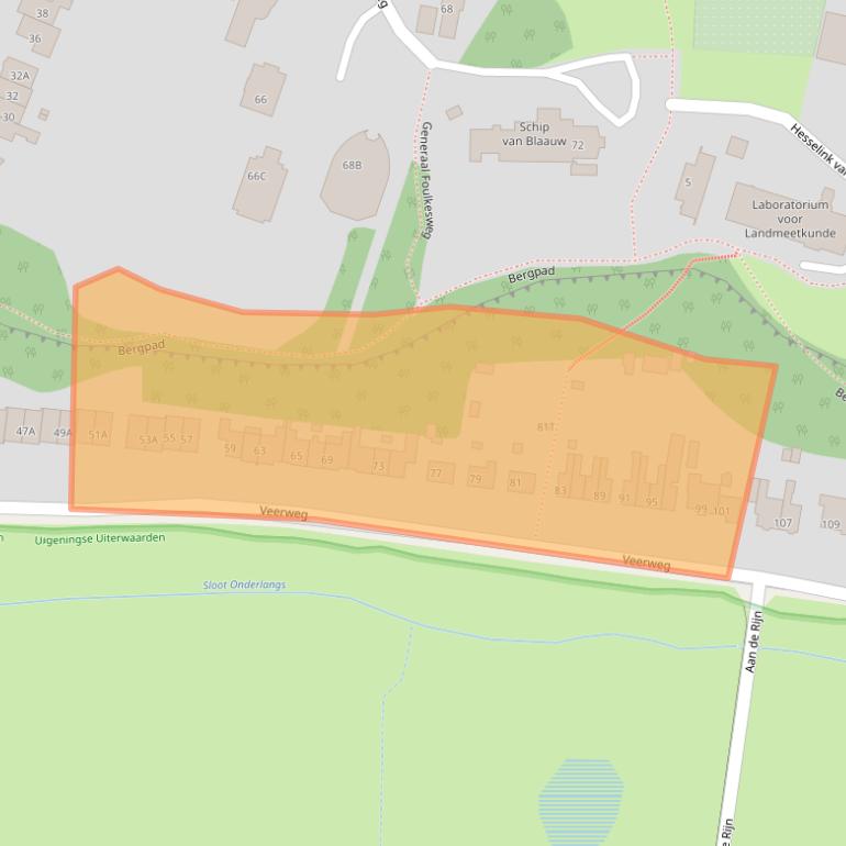 Kaart van postcodegebied 6703CN.