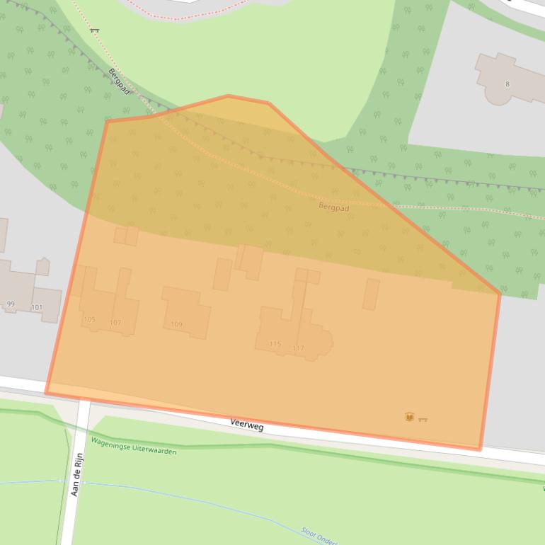 Kaart van postcodegebied 6703CP.