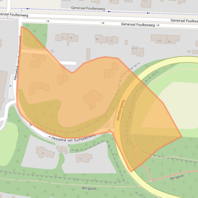 Kaart van postcodegebied 6703CS.