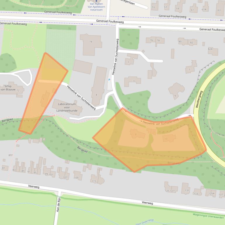 Kaart van postcodegebied 6703CV.