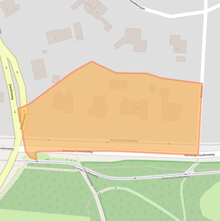 Kaart van postcodegebied 6703DA.