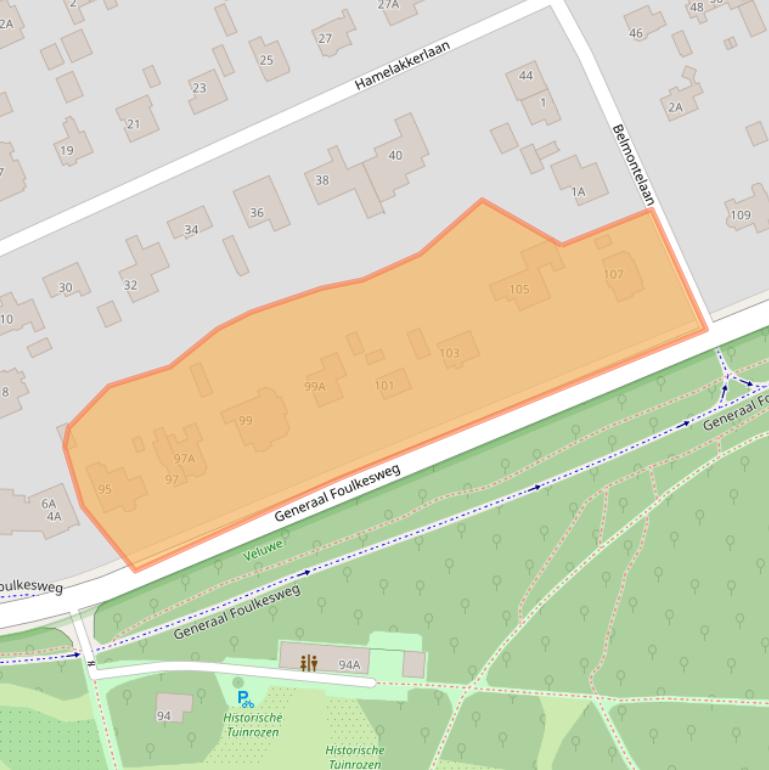 Kaart van postcodegebied 6703DB.