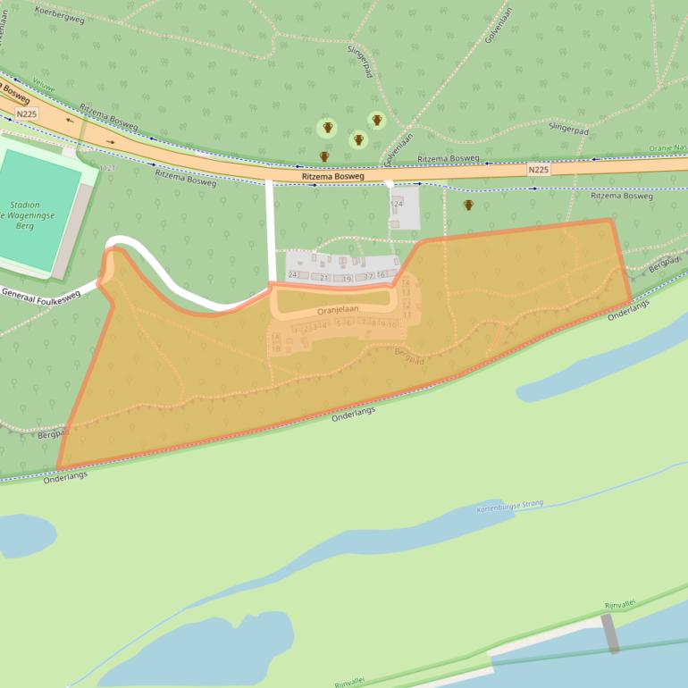 Kaart van postcodegebied 6703DT.