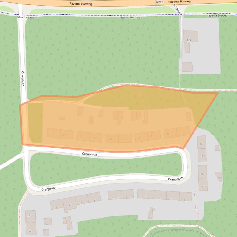 Kaart van postcodegebied 6703DV.