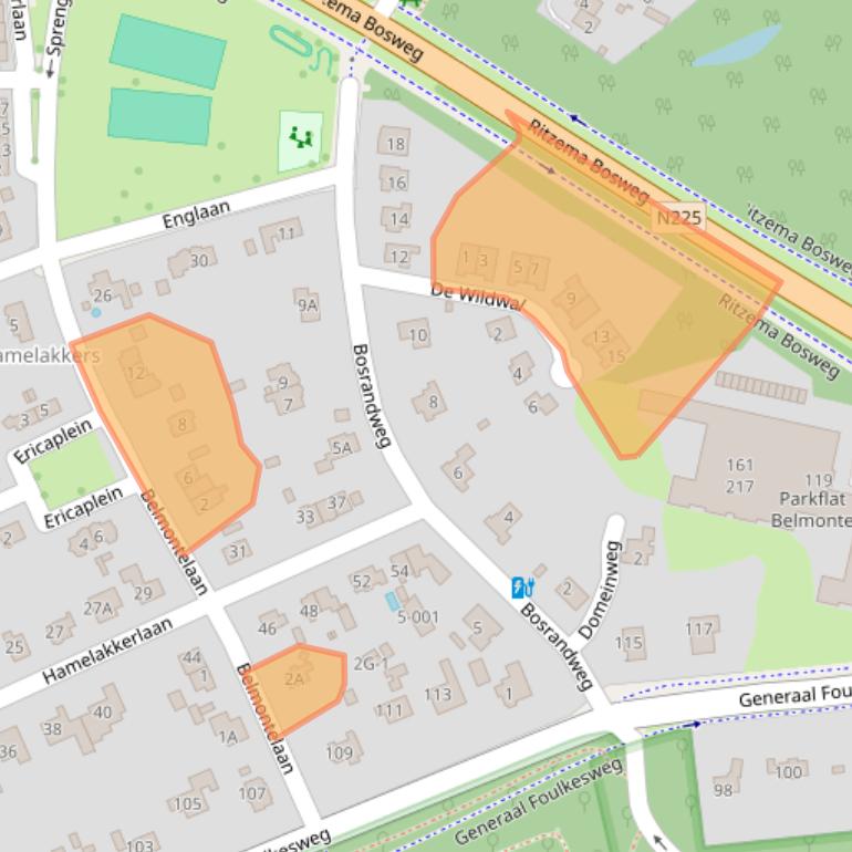 Kaart van postcodegebied 6703ED.