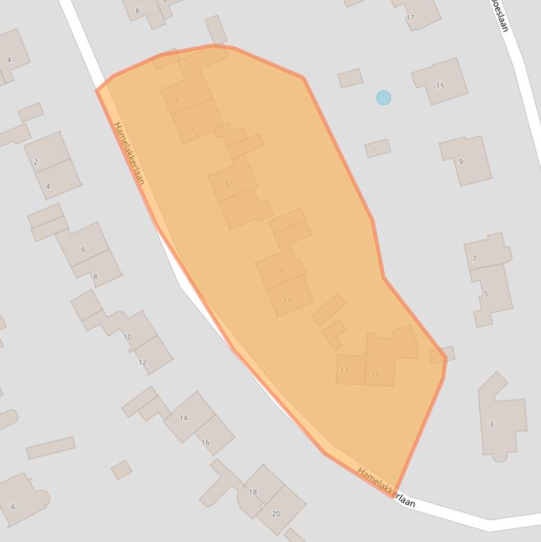 Kaart van postcodegebied 6703EE.