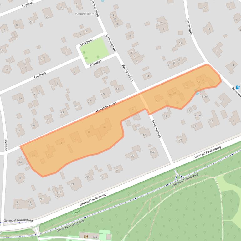 Kaart van postcodegebied 6703EK.